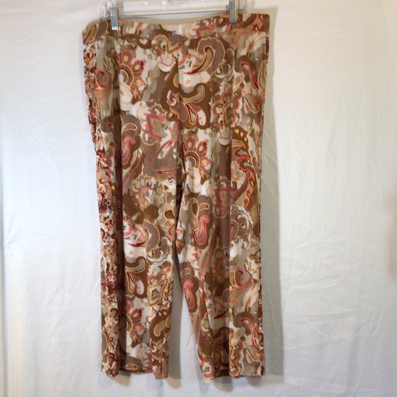 Susan graver pants women’s size 1X stretch wide leg - Picture 2 of 7